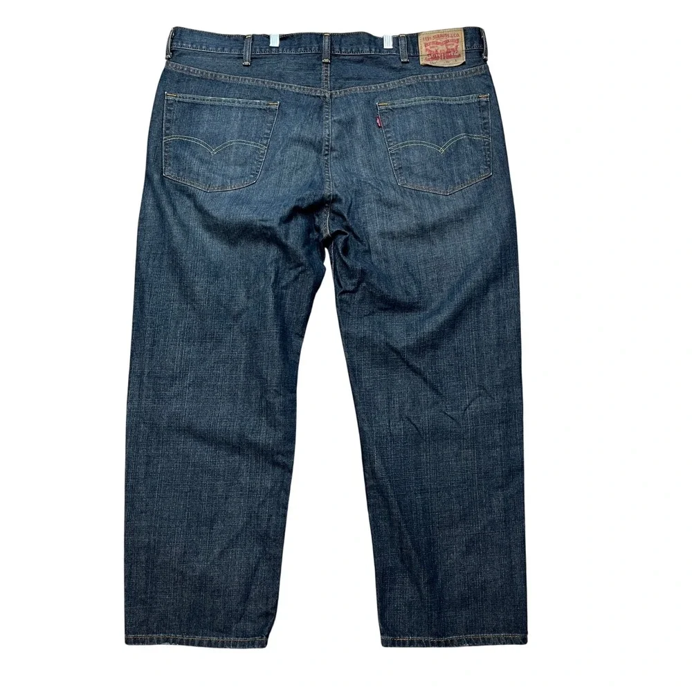 Levi's 550 Jeans Men 44x29 Dark Wash 5-Pocket Straight Leg Relaxed Fit Denim EUC